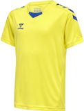 Hummel Maillot enfant manches courtes Hmlcore Xk Poly Jersey S/S Enfants Jaune Flamboyant/Bleu Vrai-140