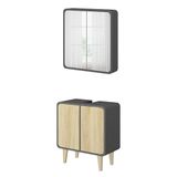 Vicco Ensemble de salle de bain Arla, anthracite/chêne, 2 pièces