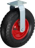Merkloos Relaxdays Bokwiel luchtband - 3.50-6 - tot 120 kg - met stalen plaatje - zwart-rood