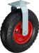 Merkloos Relaxdays Bokwiel luchtband - 3.50-6 - tot 120 kg - met stalen plaatje - zwart-rood