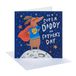 UK Greetings | Vaderdagkaart voor papa | Super Daddy Worst Dog Design | Kaart voor vader, opa, echtgenoot | wenskaart | hem/jongens/mannen | met envelop | 15,9 x 15,9 cm