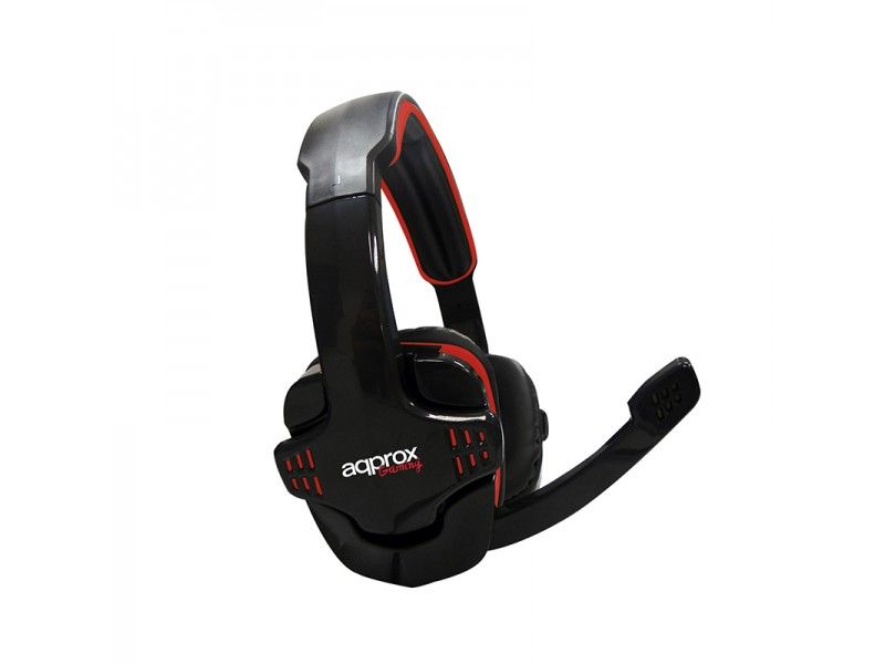 Approx appGH9 Gaming Headset - Over-Ear - Wired - Black/Red