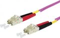 METZ CONNECT 151S1JOJO10E Câble de raccordement fibre optique 1,00 m Violet [2x connecteur LC - 2x connecteur LC] 50/125 µ Multimode OM4