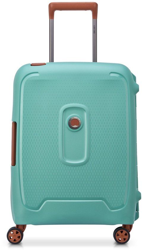 DELSEY PARIS Moncey 4 Double Rolls Cabin Trolley Slim 55 Almond Mintgroen