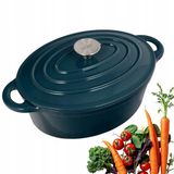 NOIS Tierra Braadpan Fonte Ovaal 34cm 6.5L Bleu Mer