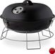 Merkloos / Sans marque Famanu Kogelbarbecue Draagbaar met Deksel Ø36cm Zwart