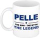 Bellatio Decorations Pelle cadeau mok - man myth legend - naam koffiemok / beker - wit en blauw - 300 ml - verjaardag