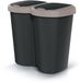 Compacta B Duo - Poubelle - 40L - Marron et Noir