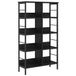 vidaXL Boekenplank - 8-laags - 82 x 32 x 144.5 cm - Bois traité - Chêne noir