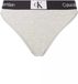 Calvin Klein Slip brésilien taille haute pour femme - Gris - Coton/Élasthanne