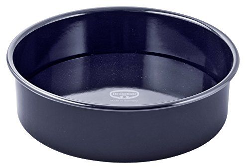 Dr. Oetker Ronde bakvorm met losse bodem Ø 28 cm, non stick cakevorm "Back-Liebe Emaille" (blauw)