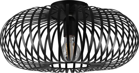 Trio Leuchten Johann Plafonnière Ø40cm - Zwart - 60W - E27