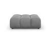 Pouf en velours gris clair