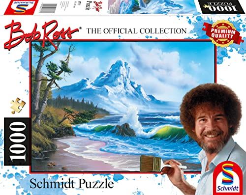 Schmidt Spiele 57537 Bob Ross, Berg aan zee - Puzzel met 1000 stukjes
