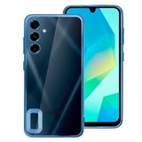 Cool Beschermhoes voor Samsung A165 Galaxy A16 / A16 5G, metalen rand, blauw