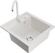 Mexen Vito granieten spoelbak met 1 bak, wit