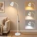 Lampe standard, forme arquée, culot E27, réglable, blanc