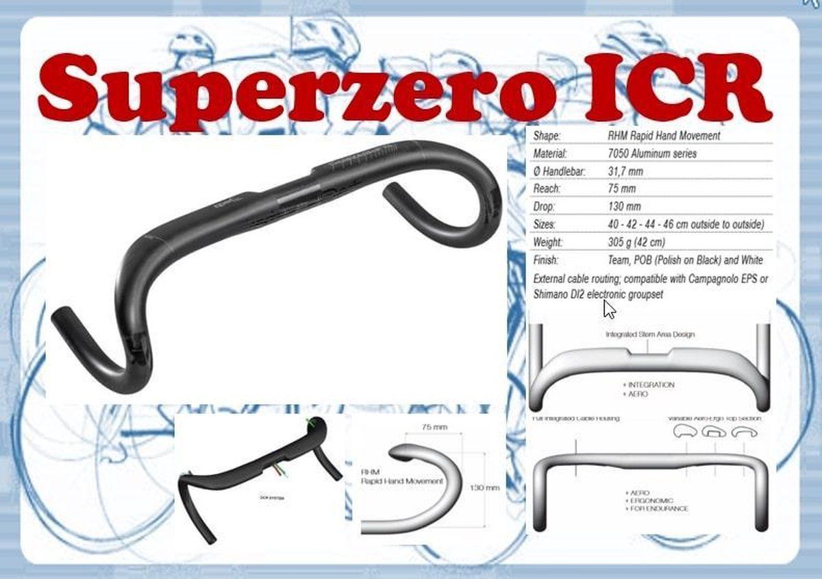 Deda stuur Superzero DCR V1 31,7/400 mm POB aluminium zwart