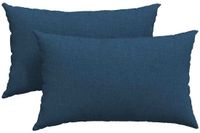 vidaXL - Zitkussens - 2 stuks - Stof - Blauw - 50 x 30 cm