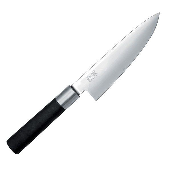 Kai Wasabi Black Chef's Knife - 15cm Stainless Steel Blade - Black Handle