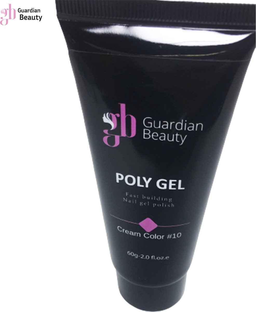 Guardian Beauty Polygel - Polyacryl Gel -Cream Color #10 - 60gr - Gel nagellak - Fantastische glans en kleurdiepte - UV en LED-uithardbaar - Kunstnagels en natuurlijke nagels