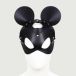 Masque pour les yeux en cuir avec sangle réglable - Noir