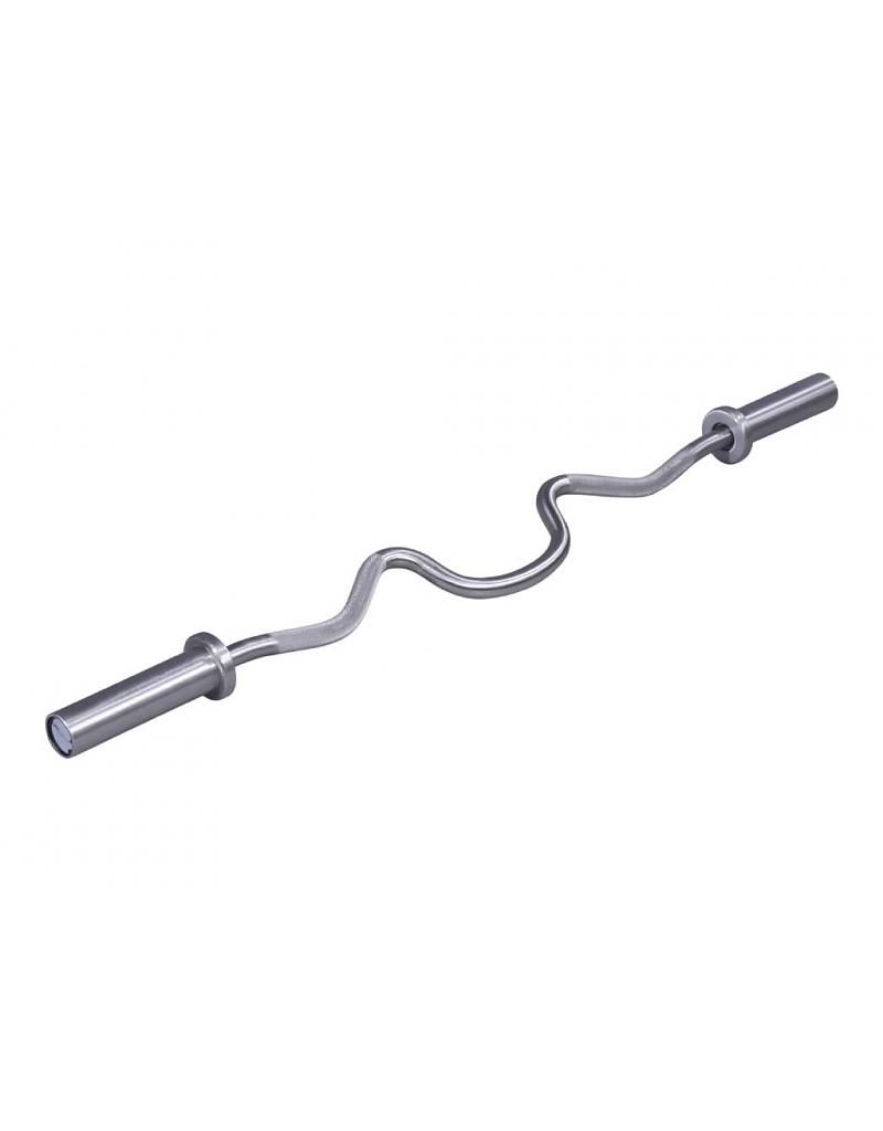 Lifemaxx Olympic Curled V-Bar - Chrome - 125 cm - Ø 50 mm