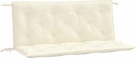 vidaXL Tuinbankkussens 2 st 120x50x7 cm oxford stof crèmewit