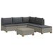 vidaXL Ensemble de salon de jardin en rotin synthétique, 6 pièces, avec coussins, modèle GENDT, rotin synthétique, couleur gris