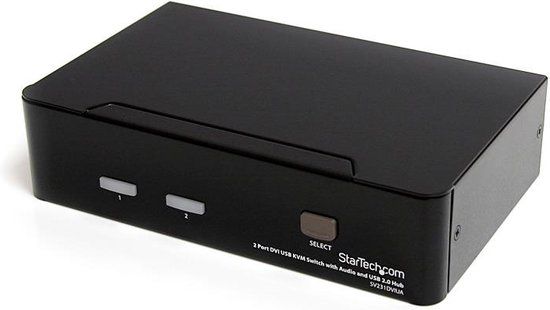 StarTech.com 2-poort DVI USB KVM-switch met Audio en USB 2.0-hub