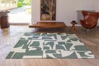 Louis De Poortere Wasbaar Binnen & Buiten Vloerkleed - 170 x 240 cm - Papercut Sea Spray - Laagpolig Tapijt - Gerecycled PET - Made in Belgium - Circulair