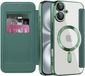 Techsuit Hoesje geschikt voor Apple iPhone 16 Plus - SmartMag Book Wallet Case - Geschikt voor MagSafe - Vert