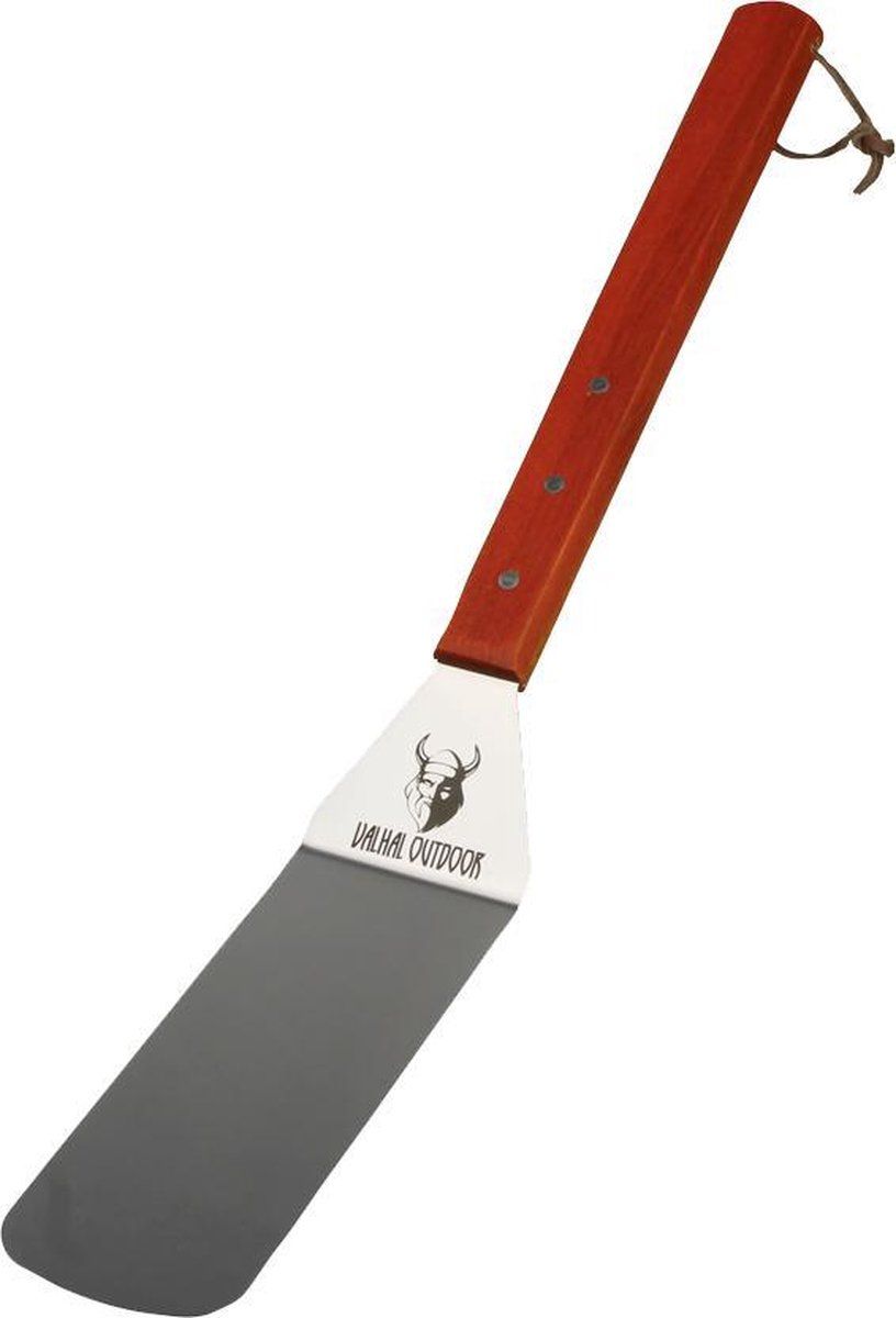 Valhal Outdoor Lange flexibele spatel met leren koord - VH.SP4 - bruin