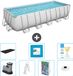 Bestway Rechthoekig Power Steel Zwembad - 640 x 274 x 132 cm - Grijs