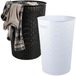 PLASTICFORTE Set paniers à linge Rotin - Noir