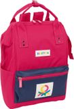 Benetton Sac à dos décontracté Cerise Bleu marine