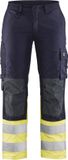 Blåkläder Multinorm Werkbroek Dames 7188-1512 Marine/High Vis Geel