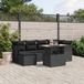 Maison Exclusive - Ensemble de meubles de jardin 7 pièces avec canapé et coussins, noir, en polyrotin