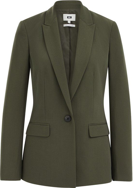 WE Fashion Dames nauwsluitende blazer - Marly - Army green - Maat 36