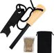 Allecto Premium - Kit multifonctionnelle en magnésium pour aventures en plein air avec boussole - Noir