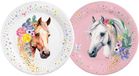 Globos papieren borden paarden 23cm - set van 8