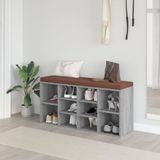 vidaXL Schoenenbank - 103x30x48 cm - Hout - Grijs Sonoma Eikenkleur