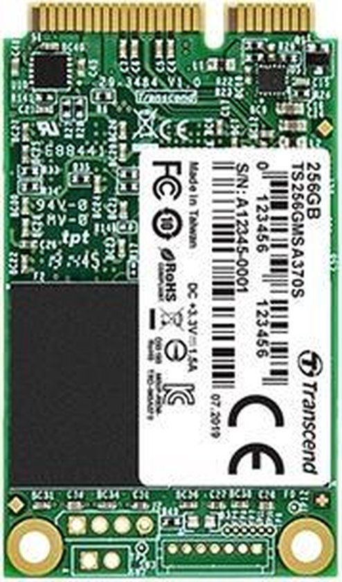Transcend 64 GB mSATA SSD harde schijf SATA 6 Gb/s Retail TS64GMSA370S