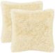 vidaXL Taie d'oreiller Heerlen Crème 40 x 40 cm Coton satiné Polaire