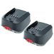 Vhbw 2x Batterie Compatible Avec Bosch Psb 18 Li-2, Psb 18 Li-2 Ergonomic Pour Psb 18 Li-2h Outil Électrique Et De Jardin (2000 mAh, Li-ion, 18 V)