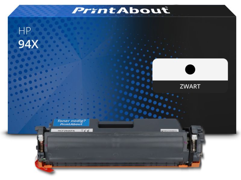 PrintAbout Toner 94X (CF294X) Zwart Hoge capaciteit geschikt voor HP