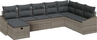 vidaXL - Bankstel - 9 - st - poly - rattan