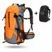 CarryQuest® Sac à dos tactique 50L - Sac à dos de survie imperméable avec système MOLLE et sangles de compression - Orange