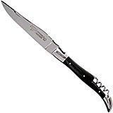 Laguiole en Aubrac 12 cm zakmes met kurkentrekker hoorn, L0312CPI-SSI1