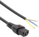 ACT Netsnoer C13 IEC Lock - open einde zwart 4 m